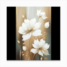 White Flowers 3 Canvas Print