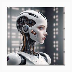 Futuristic Woman Robot Canvas Print