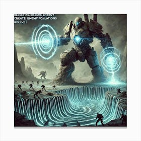 Stonebound Guardians Seismic Shockwaves Canvas Print