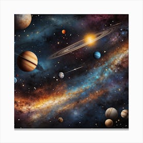 Galaxy And Space Mural Canvas Print