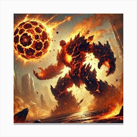 Coreborn Elemental Molten Burst Canvas Print