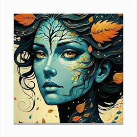 Autumn Woman Canvas Print