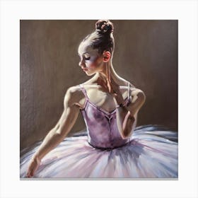 Ballerina in White Canvas Print