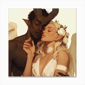 Devil And Angel Canvas Print