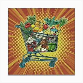 Shopping Cart Canvas Print