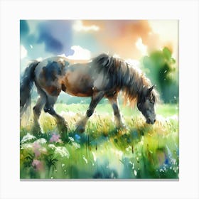 Horse In The Meadow 7 Canvas Print