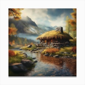 Hut In The Woods Canvas Print