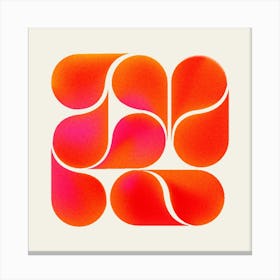 Playful Orange Shapes Canvas Print