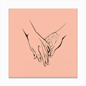 Two Hands Holding Hands 3 Canvas Print