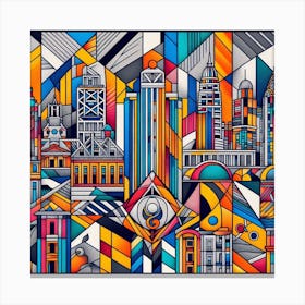 Barcelona The City Of Dreams Travel Poster 1 Canvas Print