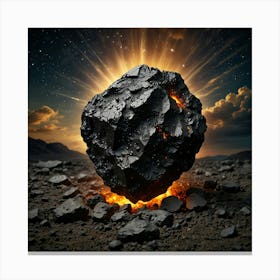 Black Rock In The Desert Canvas Print