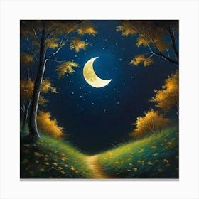 Moonlight Path Canvas Print