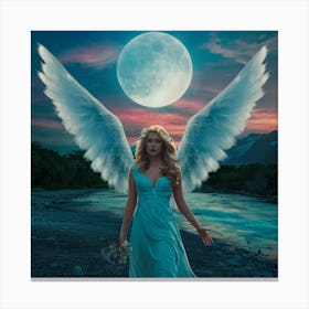 Angel Of The Moon Canvas Print