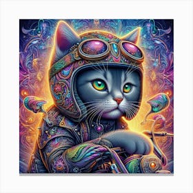 Harley Cat Canvas Print