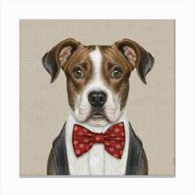 Dapper Dogs In Bowties Print Art And Wall Art Canvas Print