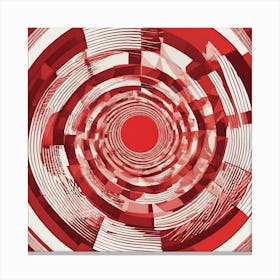 Abstract Red Spiral 2 Canvas Print