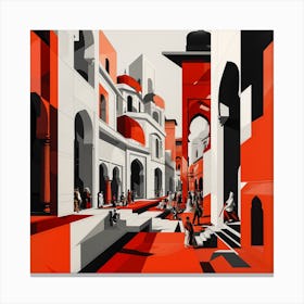 Red City 1 Canvas Print