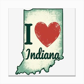 I Love Indiana Canvas Print