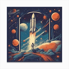 Space Shuttle Launch Canvas Print