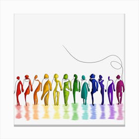 Rainbow People Canvas Print