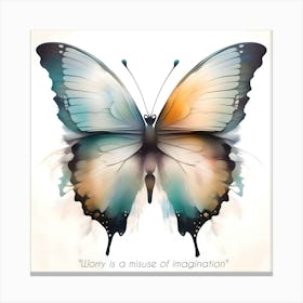 Inspirational Quotes (10) Butterfly Canvas Print