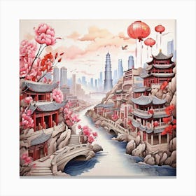 Chinese City 1 Canvas Print