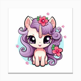 Cute Unicorn 230 Canvas Print