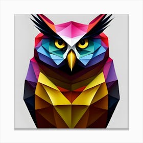 Polygonal Owl 5 Canvas Print