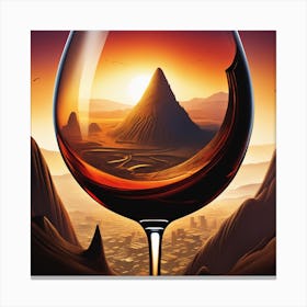 Wine In A Glass Canvas Print