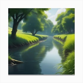 River In The Grass 25 Canvas Print
