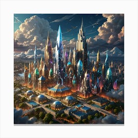 Futuristic City 116 Canvas Print