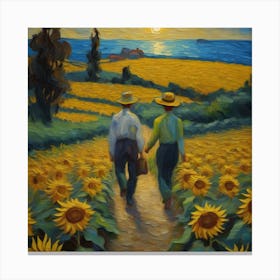 Sunflowers By Van Gogh Canvas Print