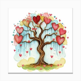 Tree Of Love 2 Canvas Print