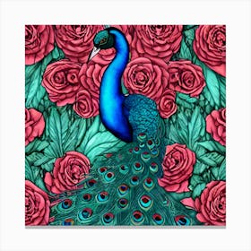 Beautiful Peacock Canvas Print