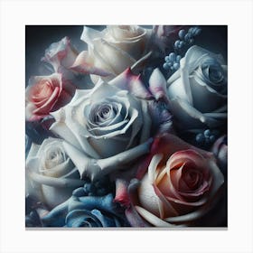 Blue Roses Canvas Print