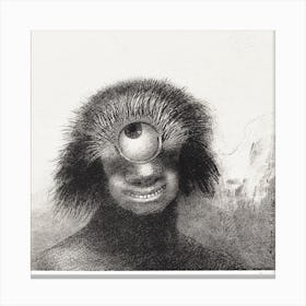 The Deformed Polyp Floated On The Shores, A Sort Of Smiling And Hideous Cyclops By The Flower (1883), Odilon Redon Canvas Print