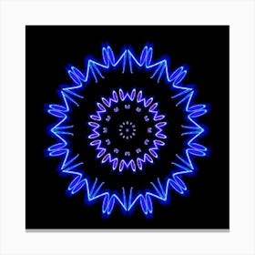 Blue Mandala 4 Leinwandbild