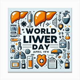 World Liver Day 3 Canvas Print