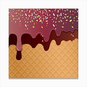 Ice Cream Background Vector 1 Canvas Print