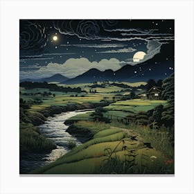 Night In The Countryside Canvas Print