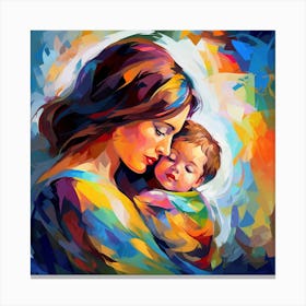 Mother And Child 10 Canvas Print