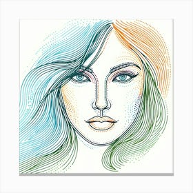 Woman's Face 5 Canvas Print