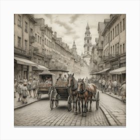 Old Philadelphia art Canvas Print