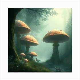 Mushroom Forest 3 Canvas Print