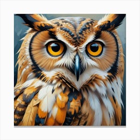 Pikaso Texttoimage Minimalist Owl Ultrahighdefinition Closeup Oil Abs (1) Canvas Print