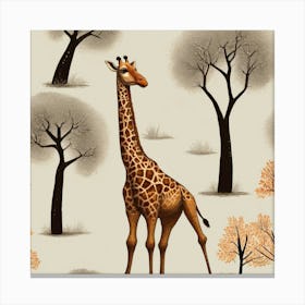 Default Default Retro Giraffe For Defferent Seasons Aestethic 3 Canvas Print