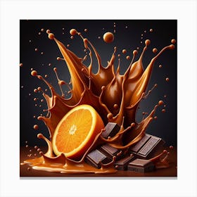 Splash orange caramel 3 Canvas Print