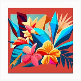 Cubist Flowers Canvas Print