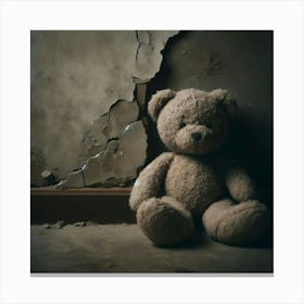 Abandoned Teddy Bear Canvas Print