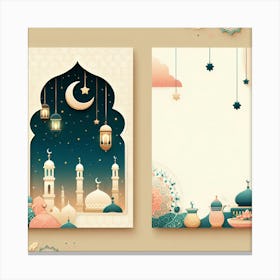 Ramadan Greeting Card 1 Canvas Print